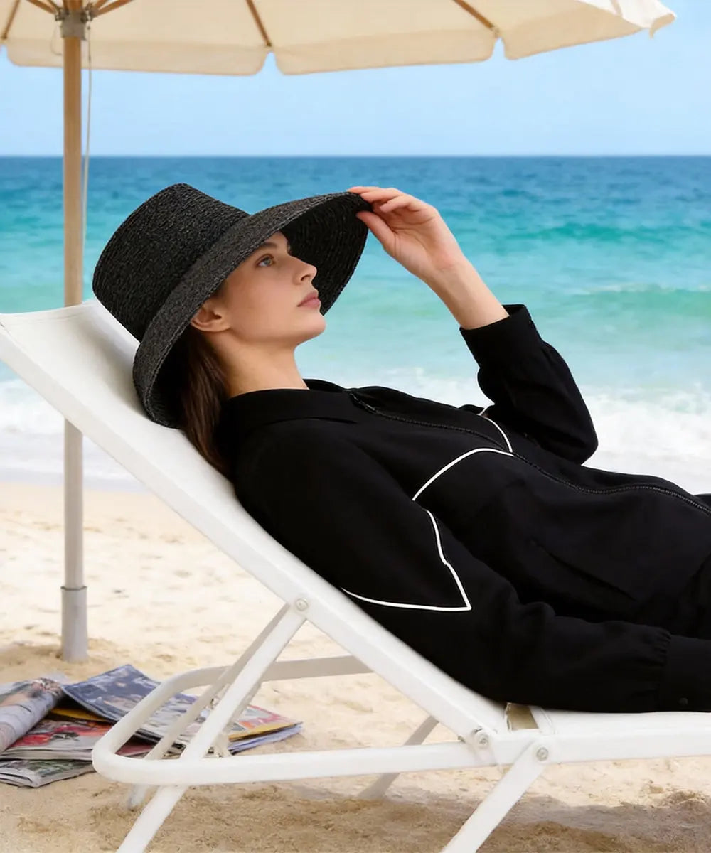 Jolie Packable Straw Bucket Hat