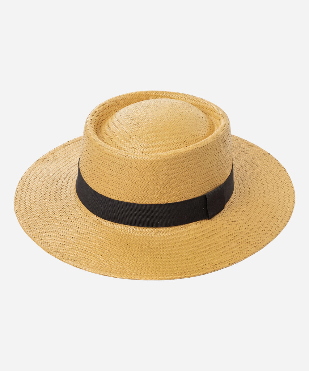 Riviera Straw Boater-Natural