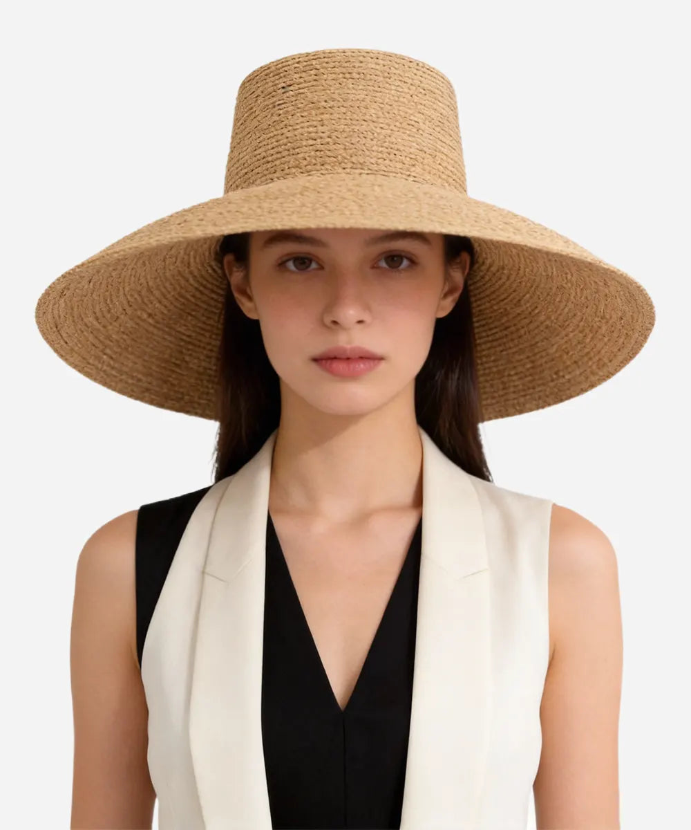 Jolie Packable Straw Bucket Hat - Natural