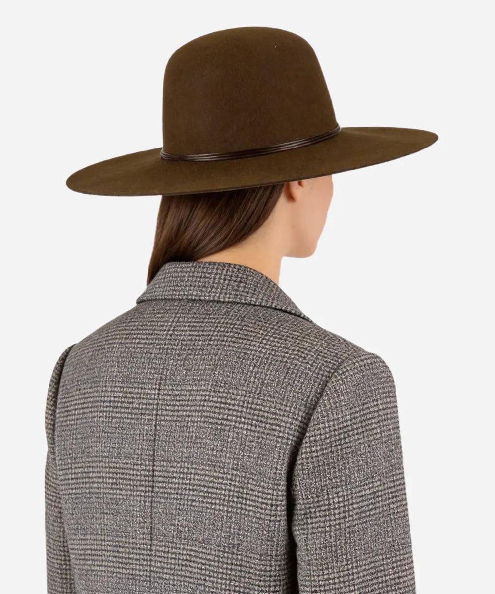 Hand-Stitched Open Crown Hat - Olive