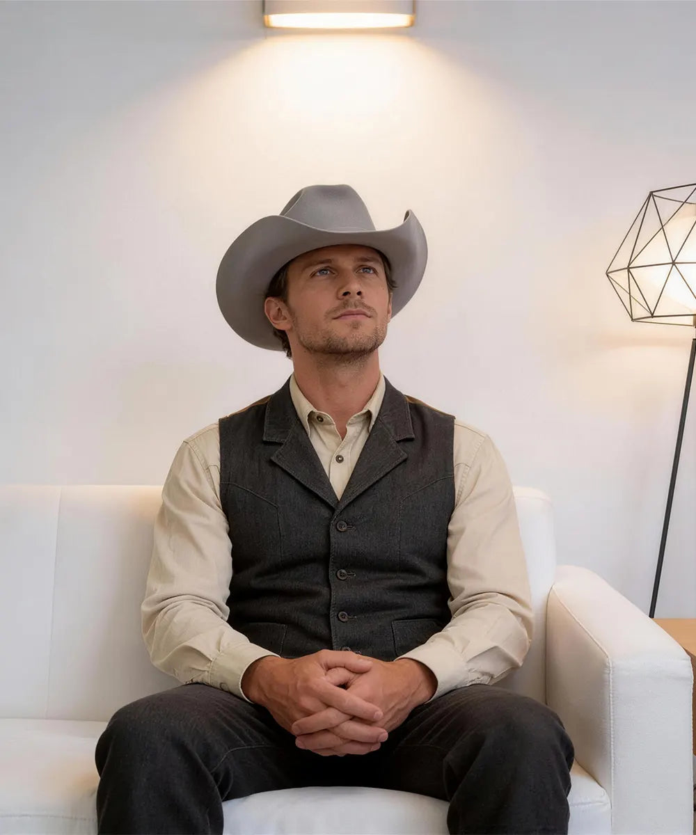 James Dean Cowboy Hat - Grey