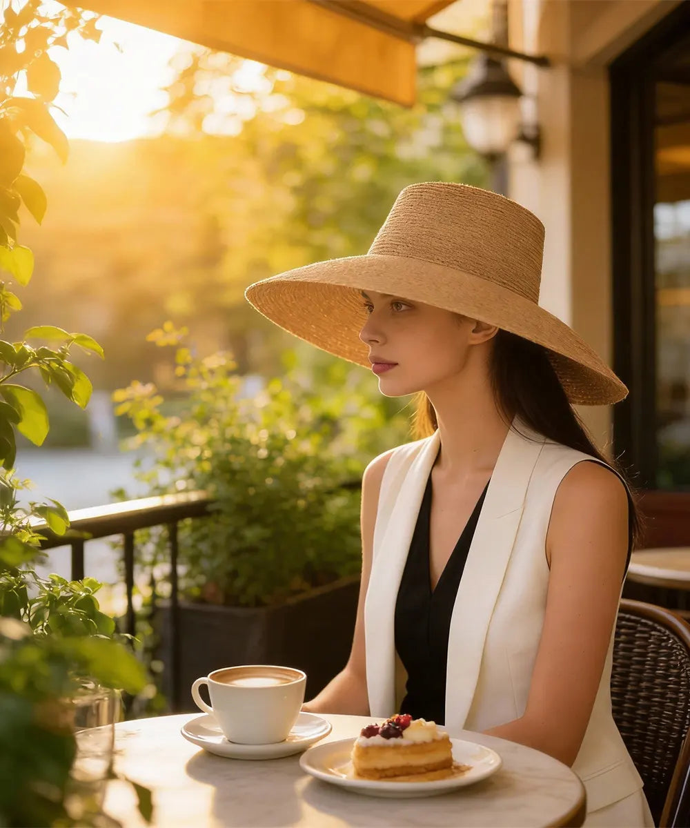 Jolie Packable Straw Bucket Hat