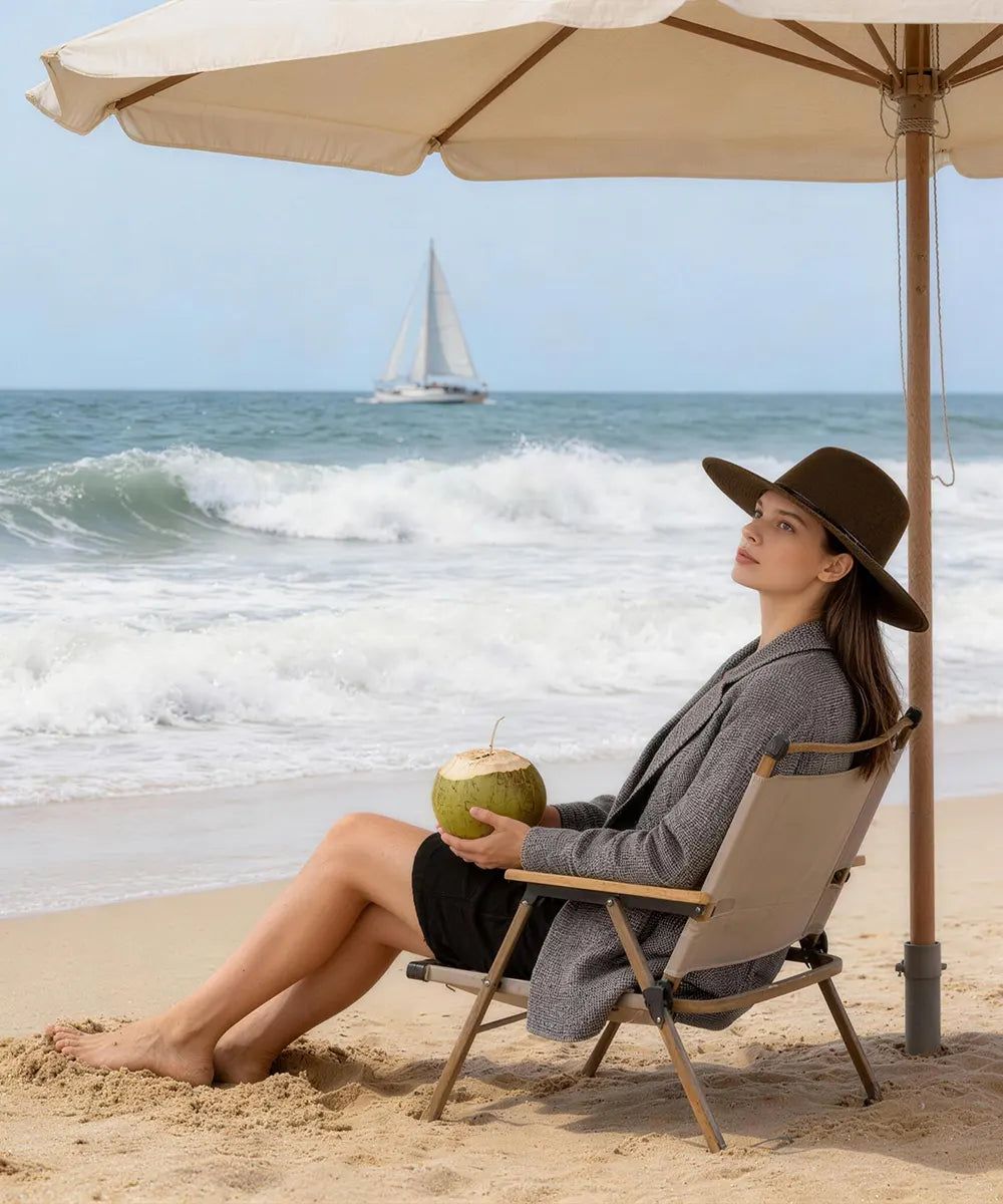 Hand-Stitched Open Crown Hat - Olive