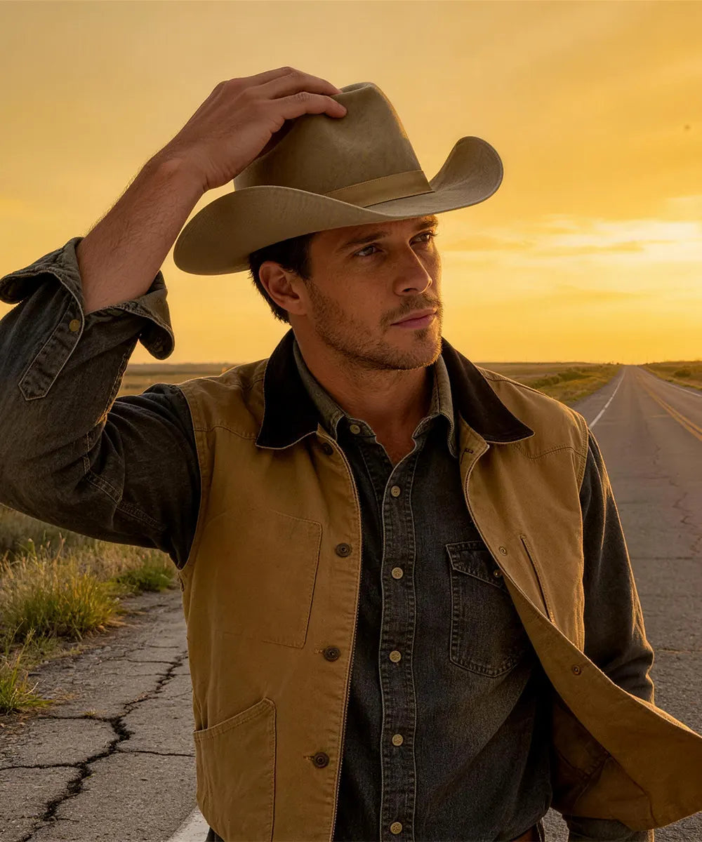 James Dean Cowboy Hat - Beige