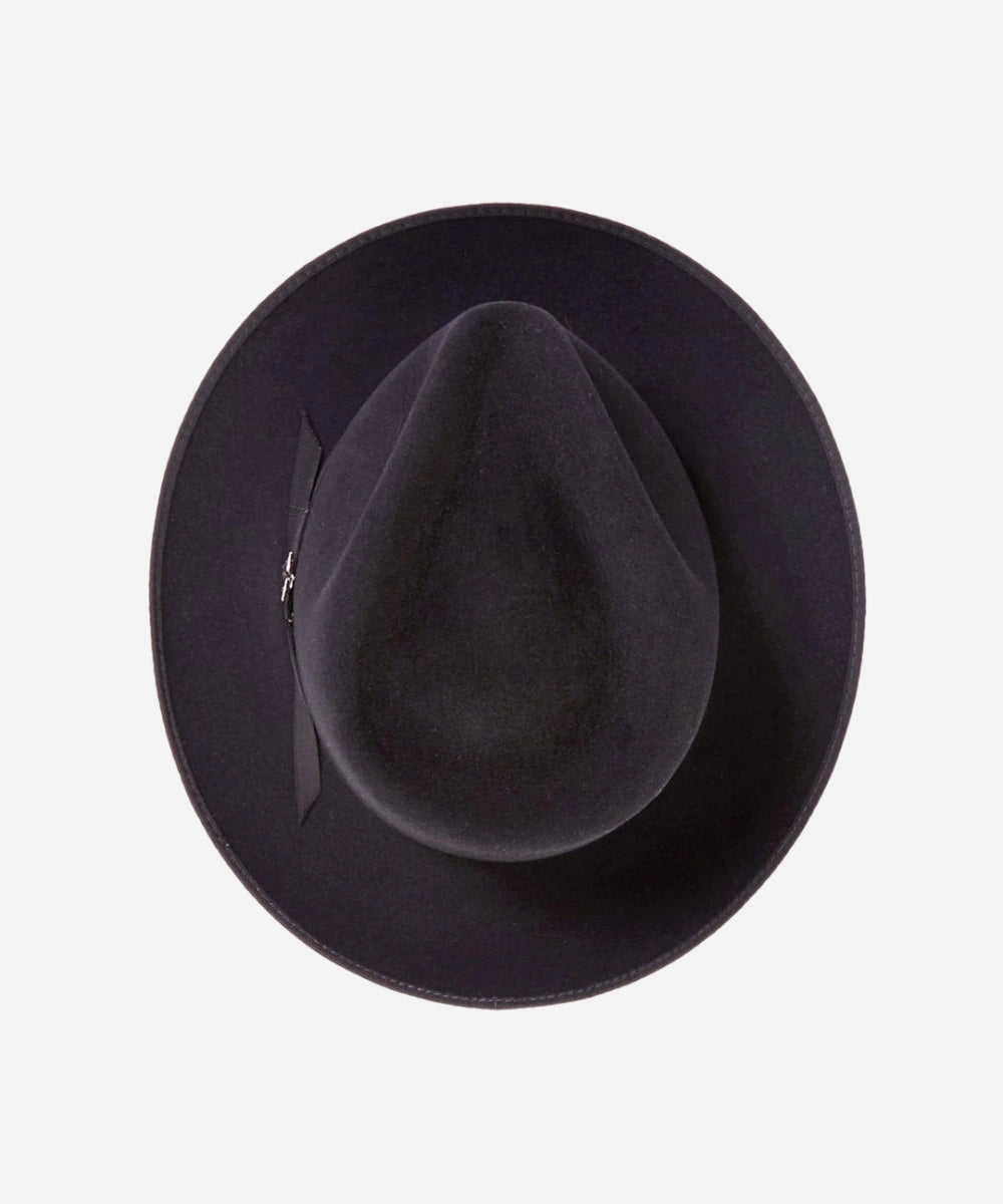 "men's black fur felt fedora"