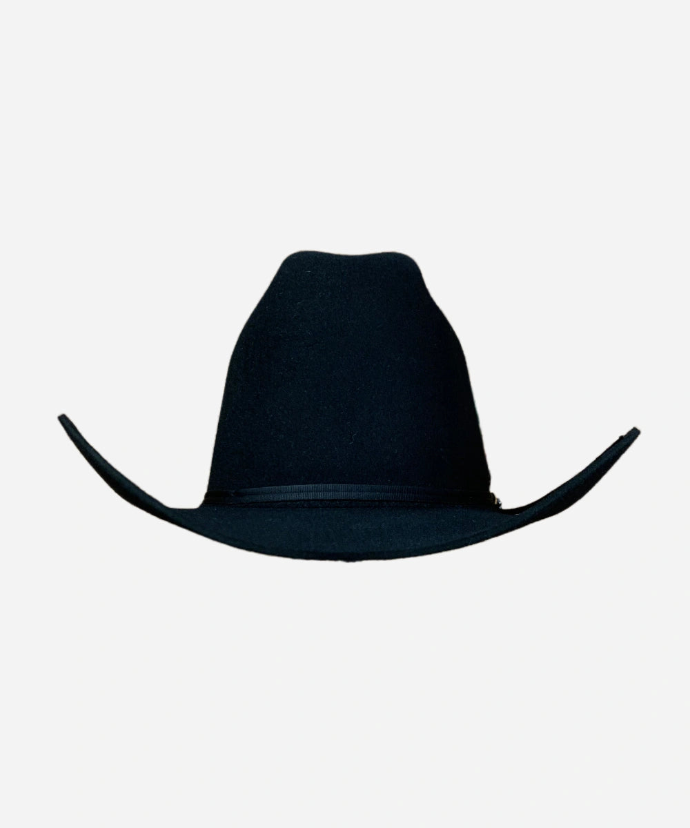 Rancher Black Cowboy Felt Hat