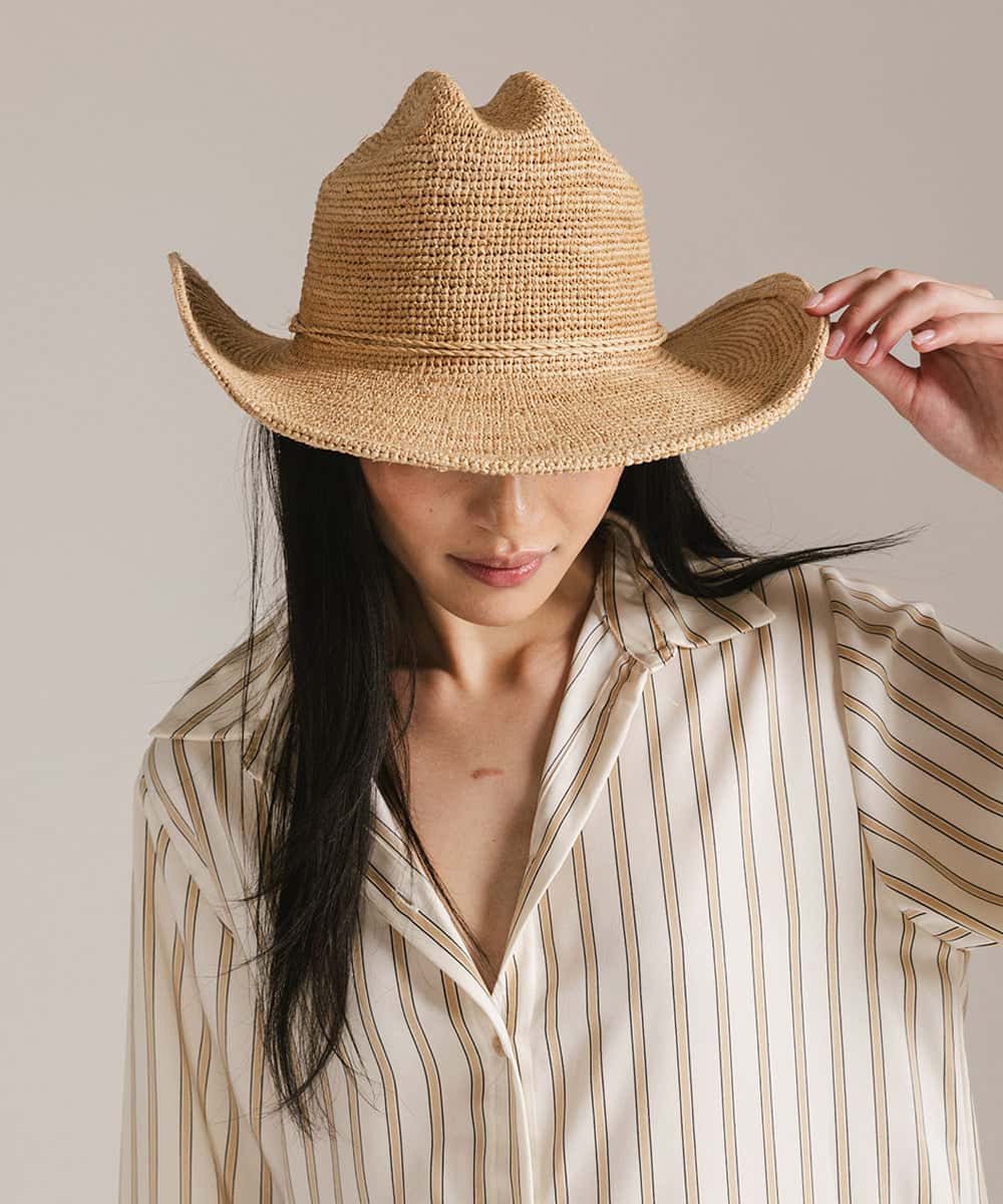 Packable Straw Cowboy Hat