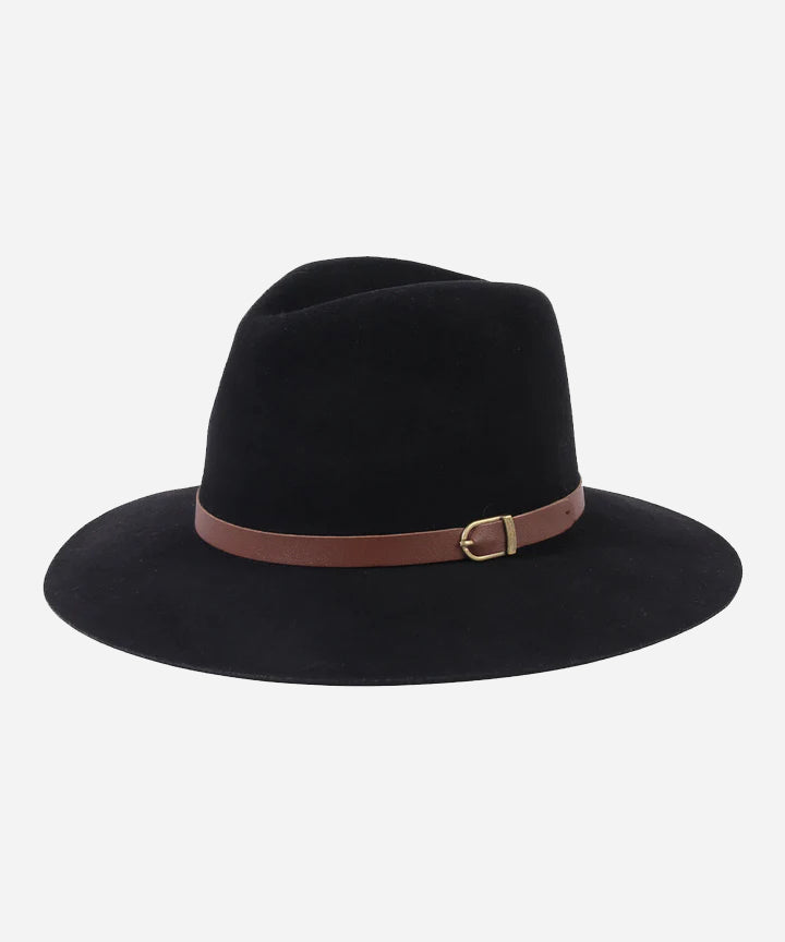 Curator Wool Fedora- Black
