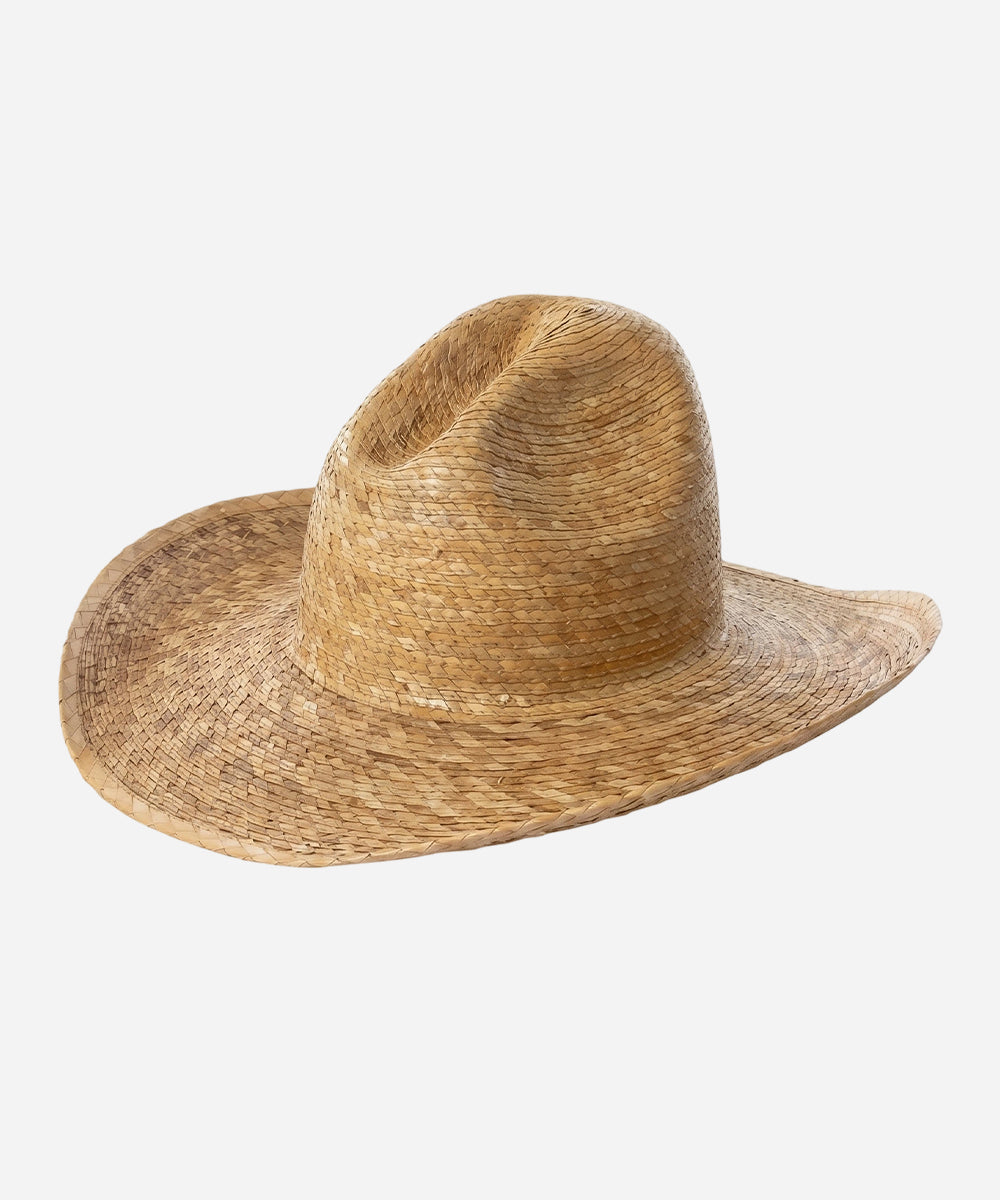 Dustline straw cowboy hat in rich earthy brown straw with a traditional western shape