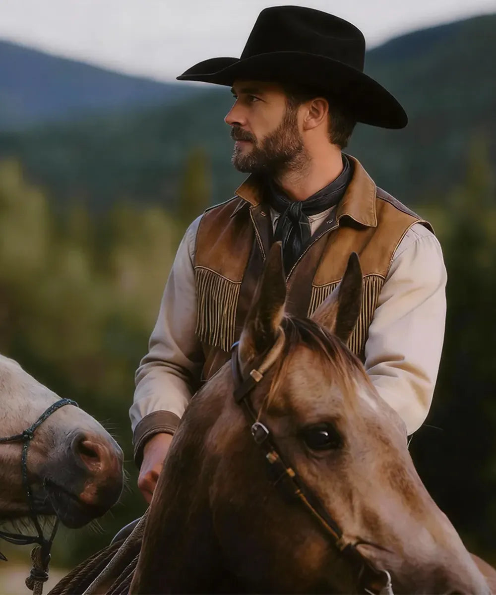 Independent design Magnate black heritage cowboy hat tailored for retro parties, lounge gatherings, and road trips