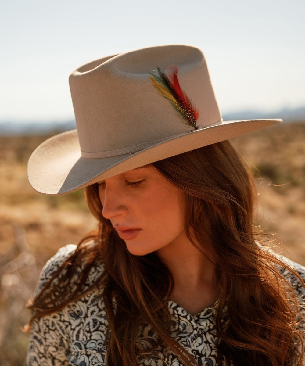 Latitude premium wool felt cowboy hat in classic natural tone with structured cattleman crown LBORA