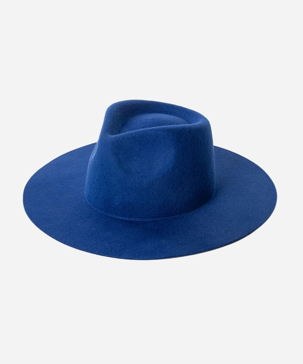 Luna Grace Hat - Blue Australian Wool Fedora Hat