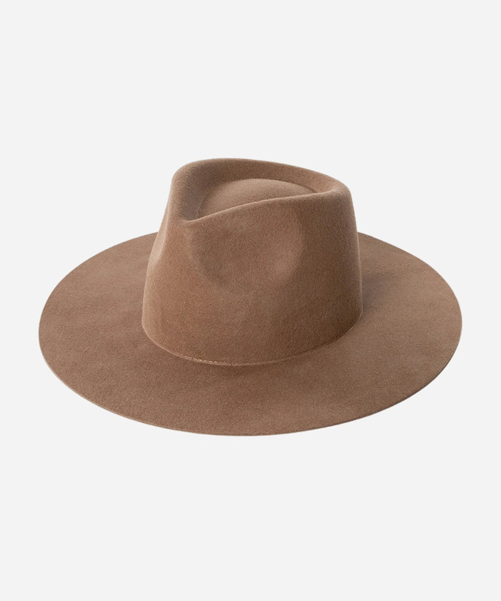 Luna Grace Hat - Brown Australian Wool Fedora Hat