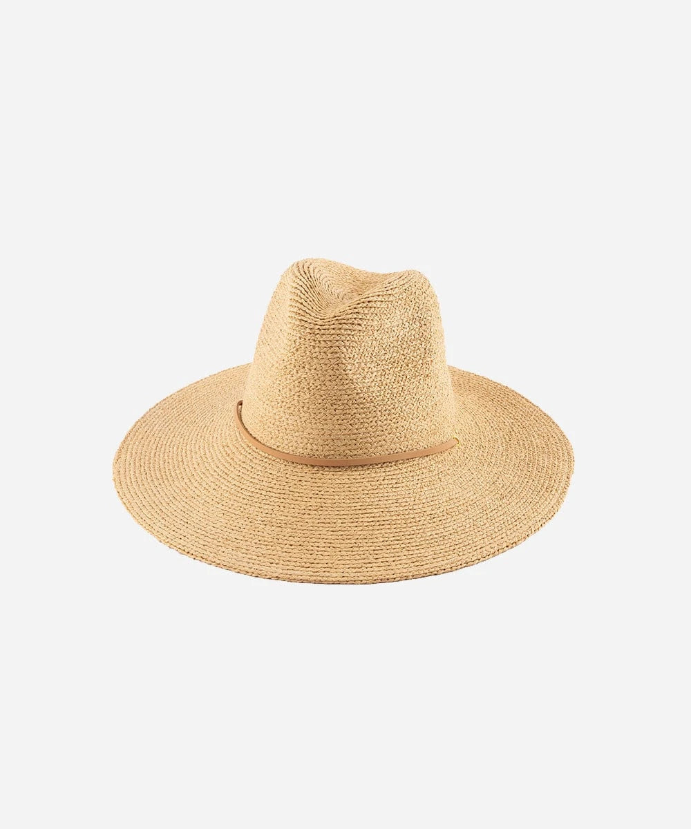 Natural raffia woven texture detailed on Ozzy hat