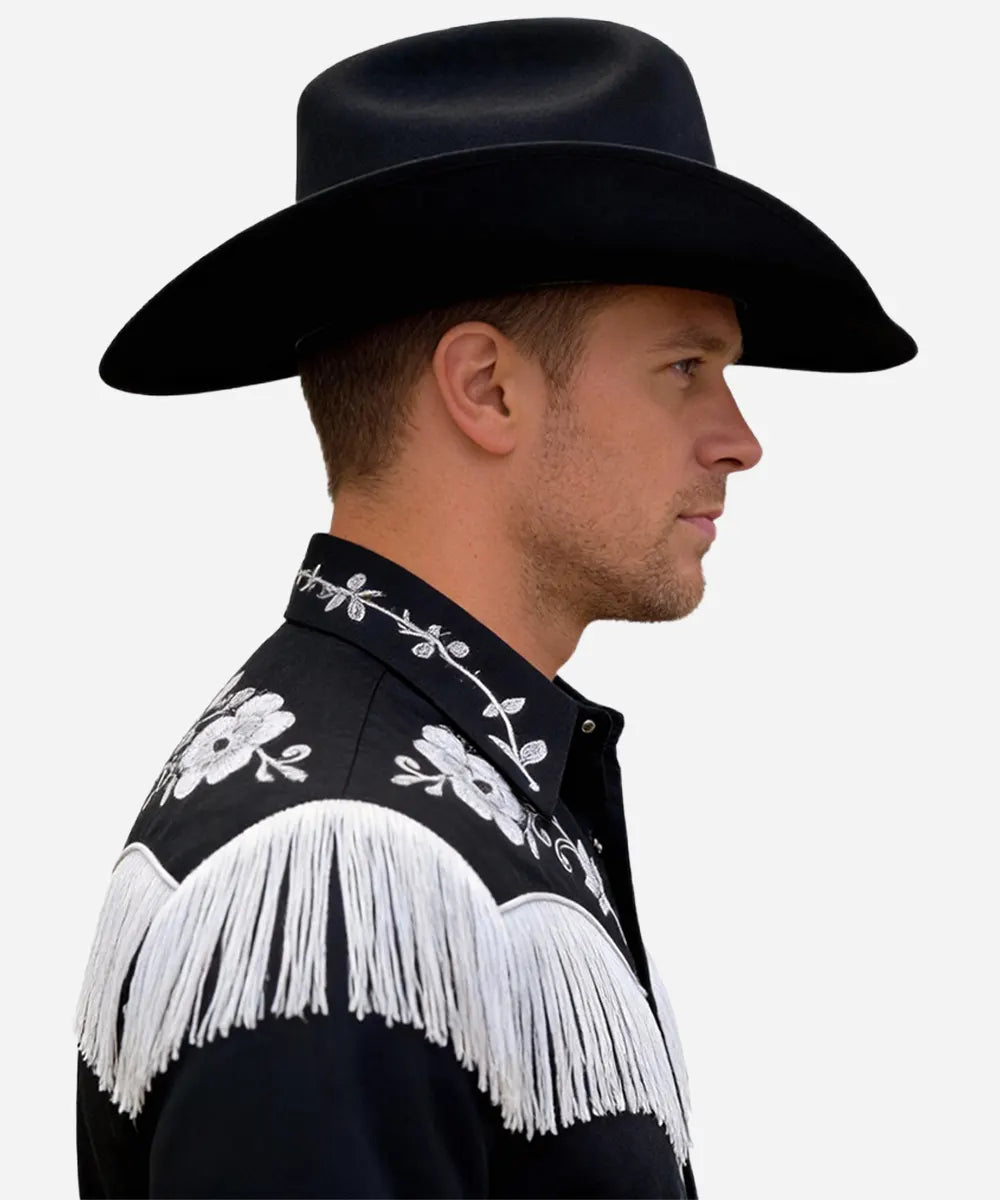 Old money style Magnate americana hat crafted from high-quality black fur felt for winter and autumn styling USA