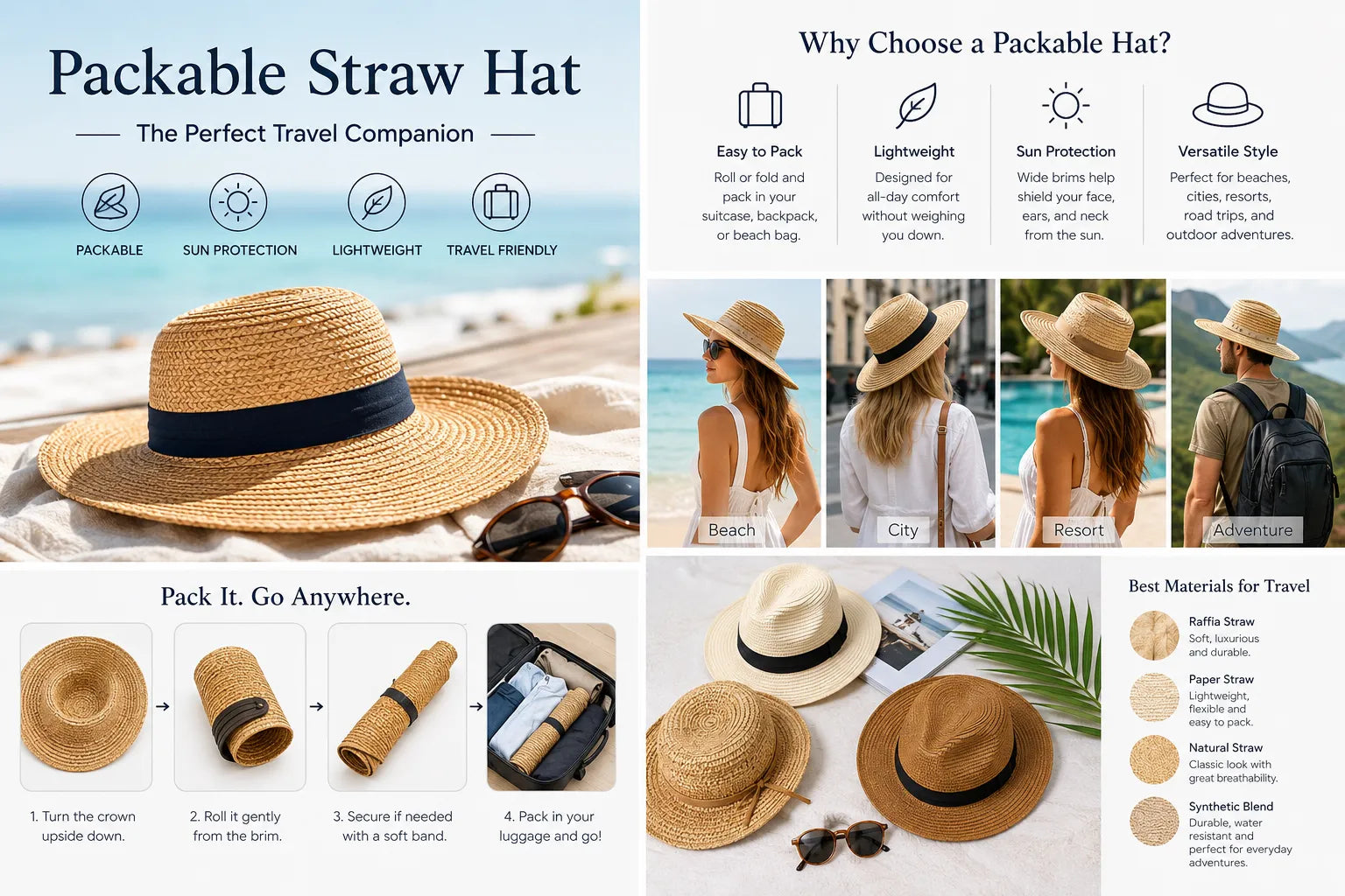 Packable Straw Hat Guide