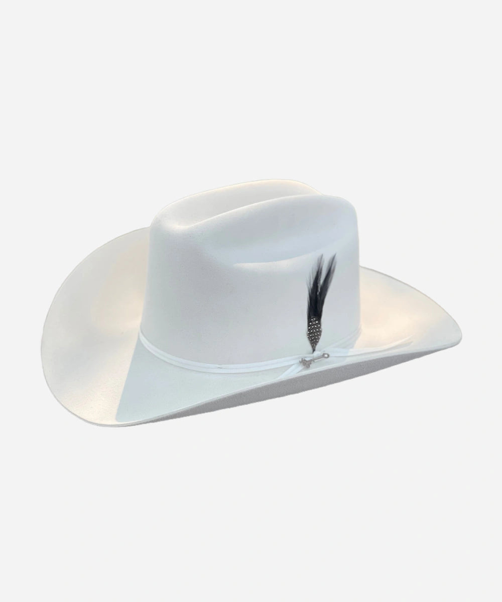 Rancher Silver Grey Cowboy Felt Hat