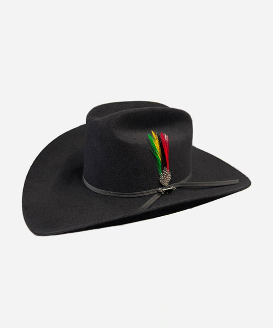 Spartan 6X Cowboy Felt Hat - Black | Luxebrims