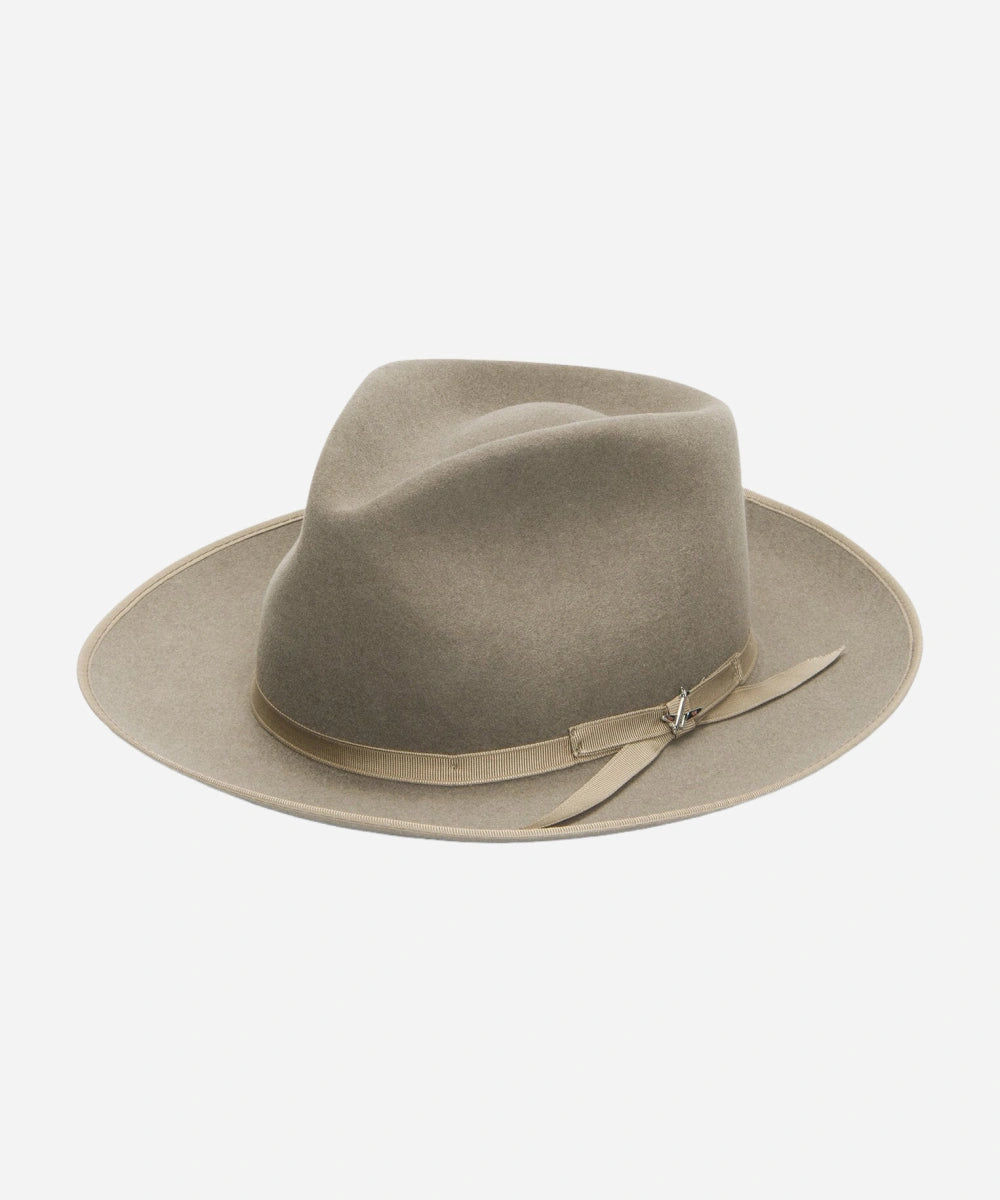 natural felt fedora hat