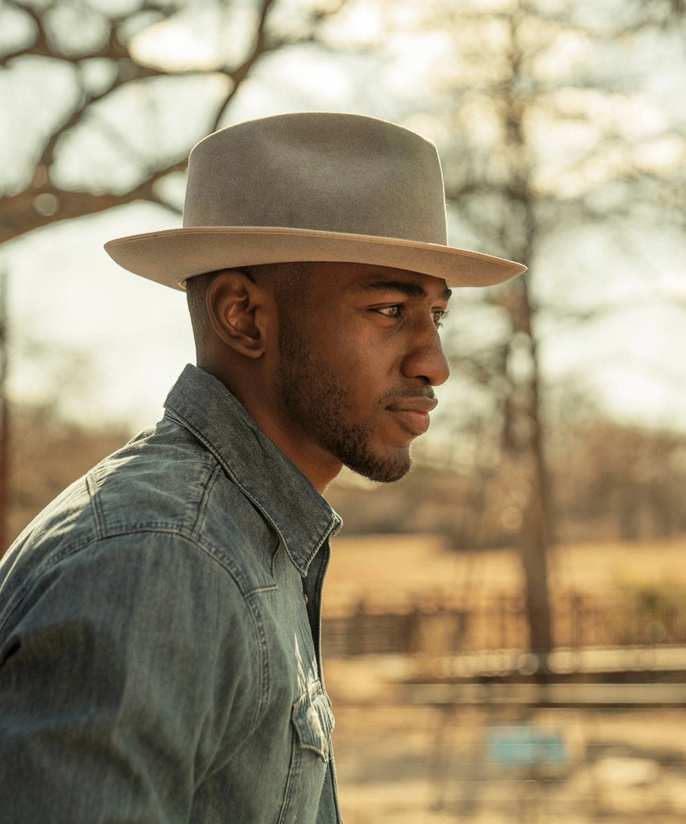 classic fedora for men with teardrop crown