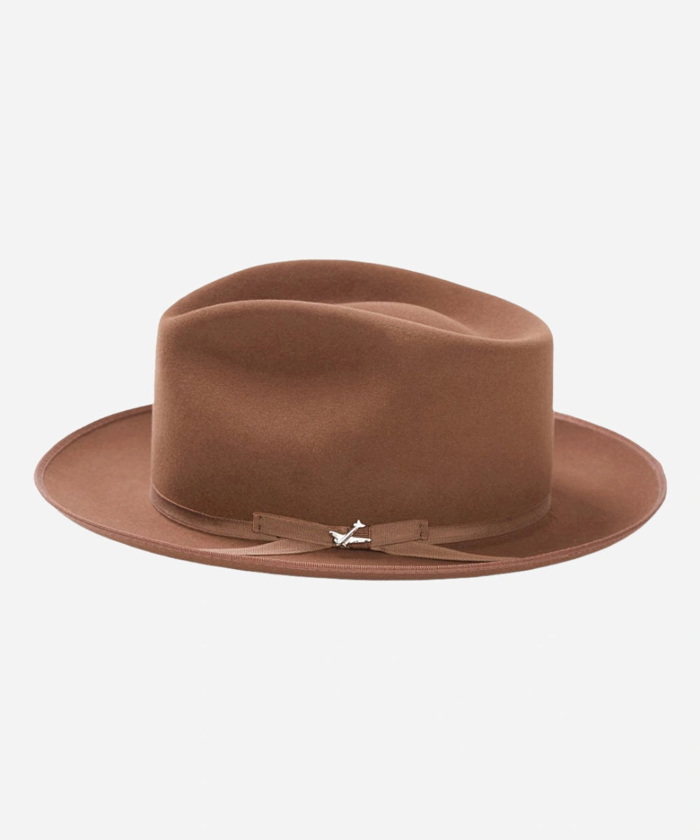 classic brown fedora hand made in USA
