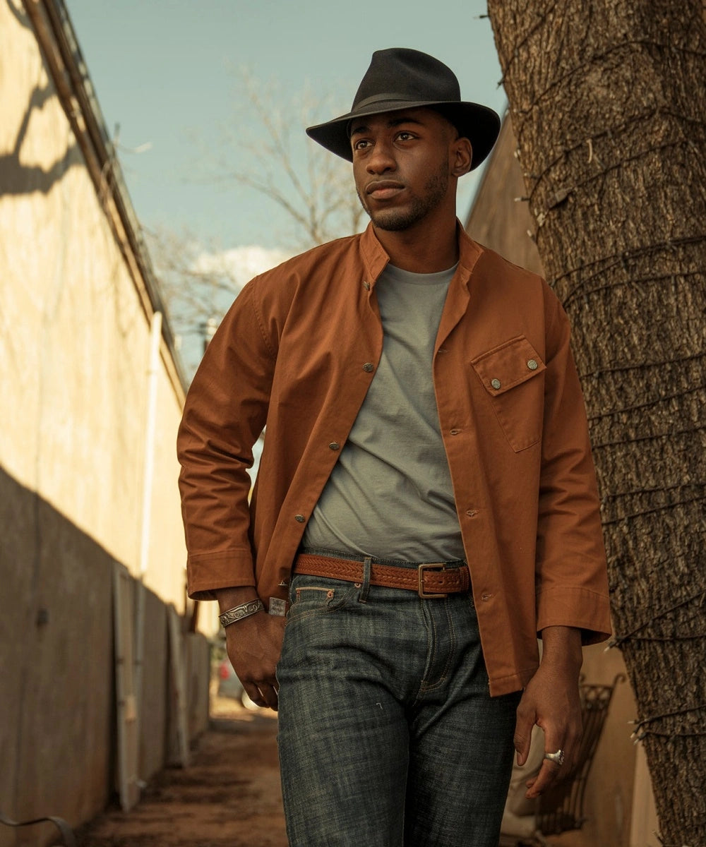 men's black fur felt fedora