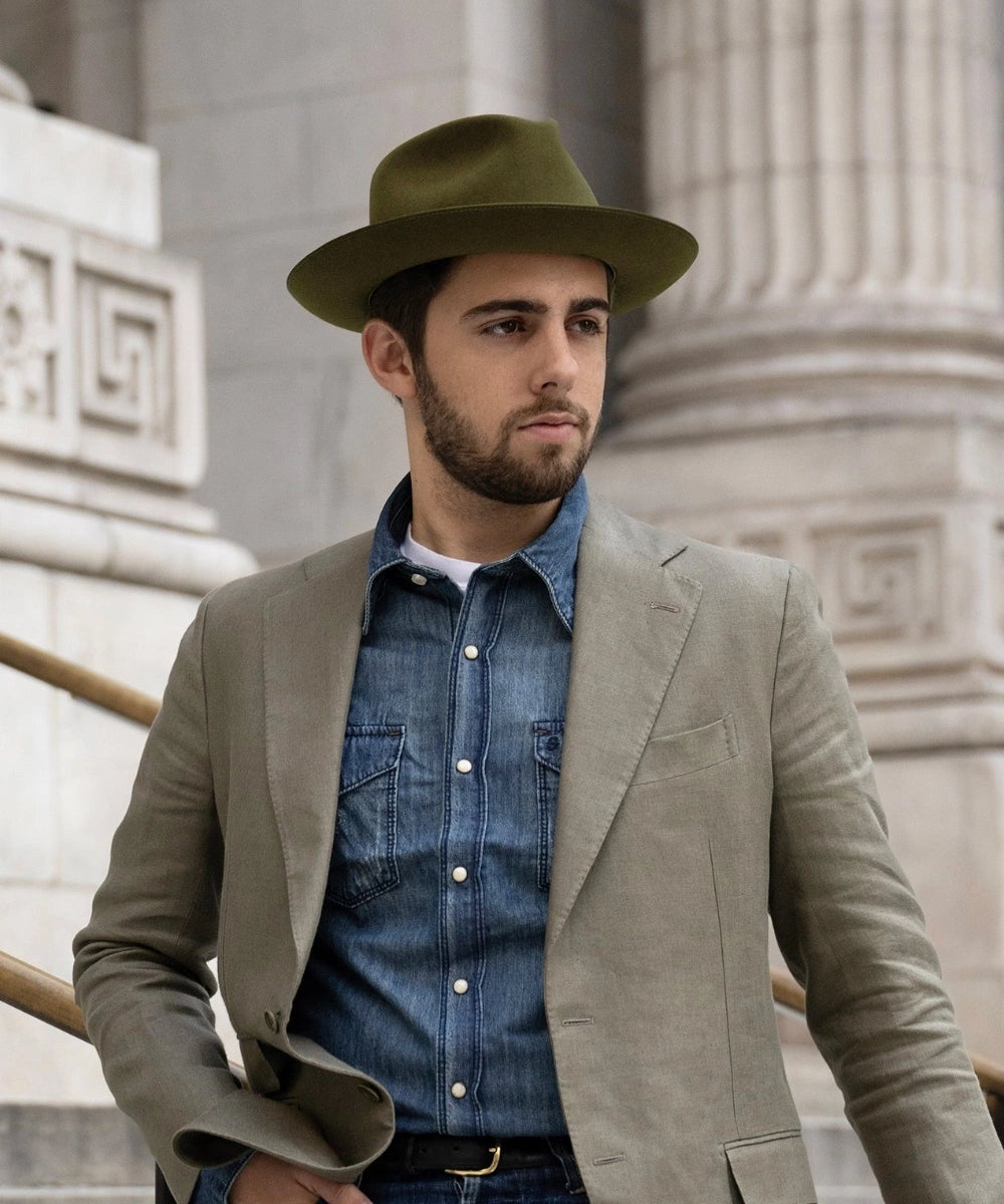 Stratoliner - Men's fur felt Green Fedora