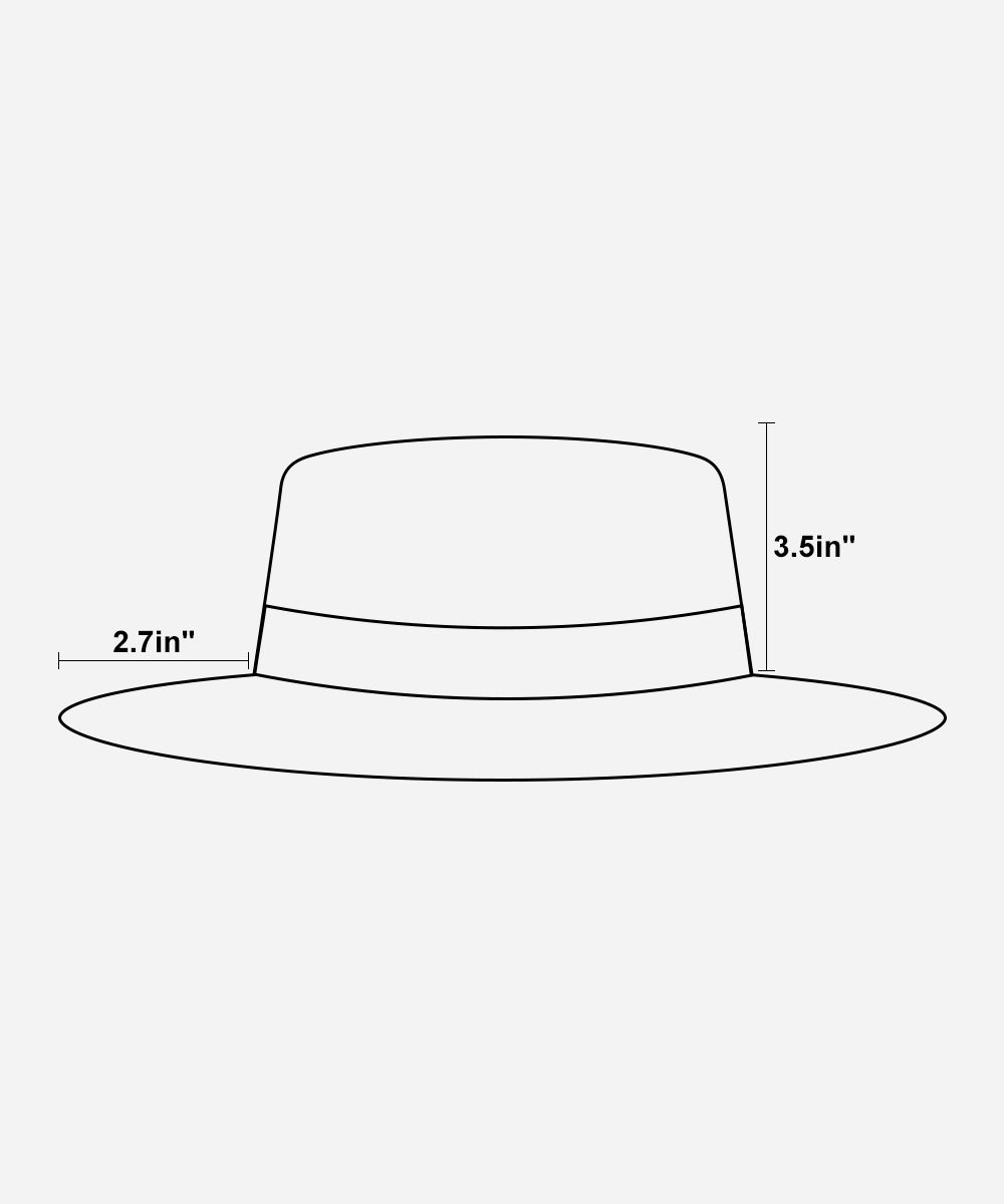 The Flat Crown Wide Brim Felt Hat - Ivory