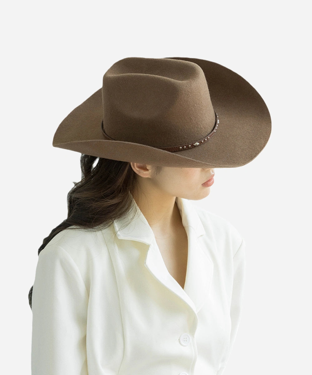Stylish 6X felt western hat for young girls