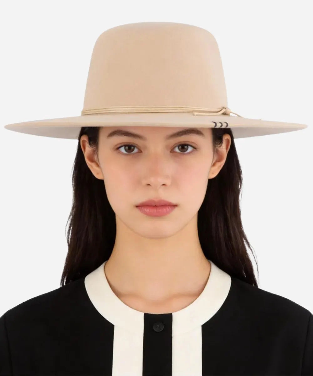 Women's vintage cream Daisy hat