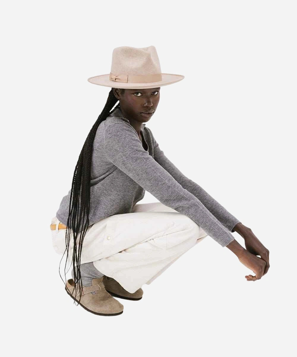 buy women's oatmeal rancher hat - best neutral hat for everyday wear