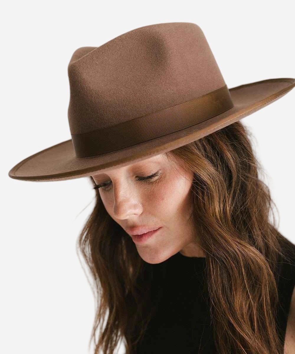 chocolate fedora hat for women