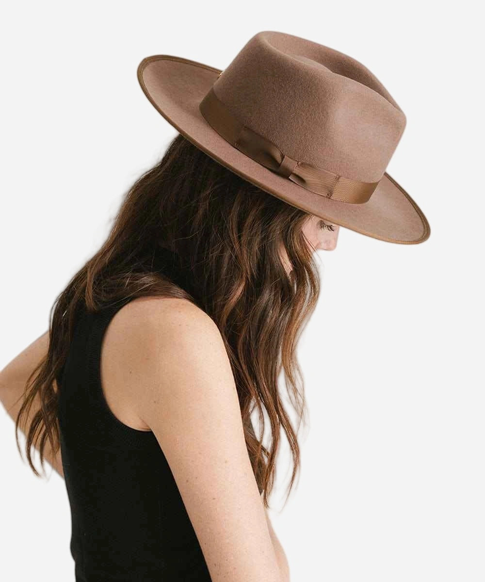 women's chocolate fedora hat