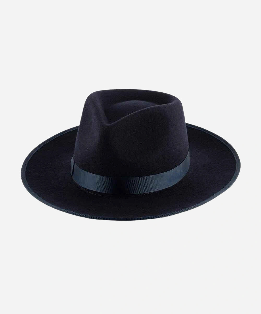 Monroe Rancher Fedora Hat - Dark Blue | LuxeBrims