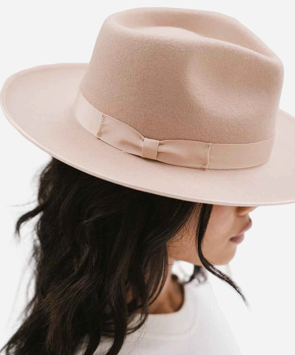nude fedora hat for women