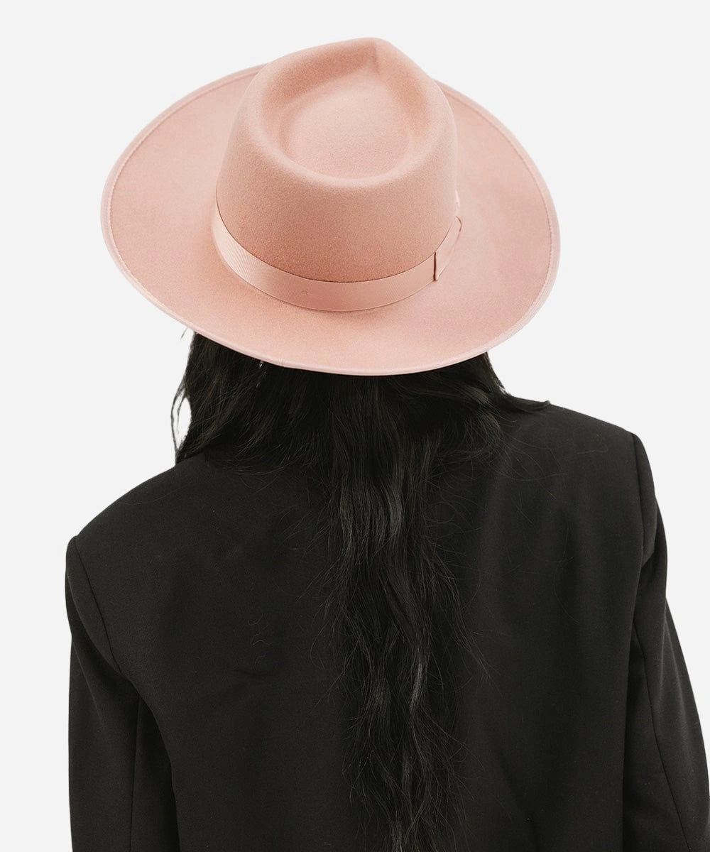 pink felt hat for women