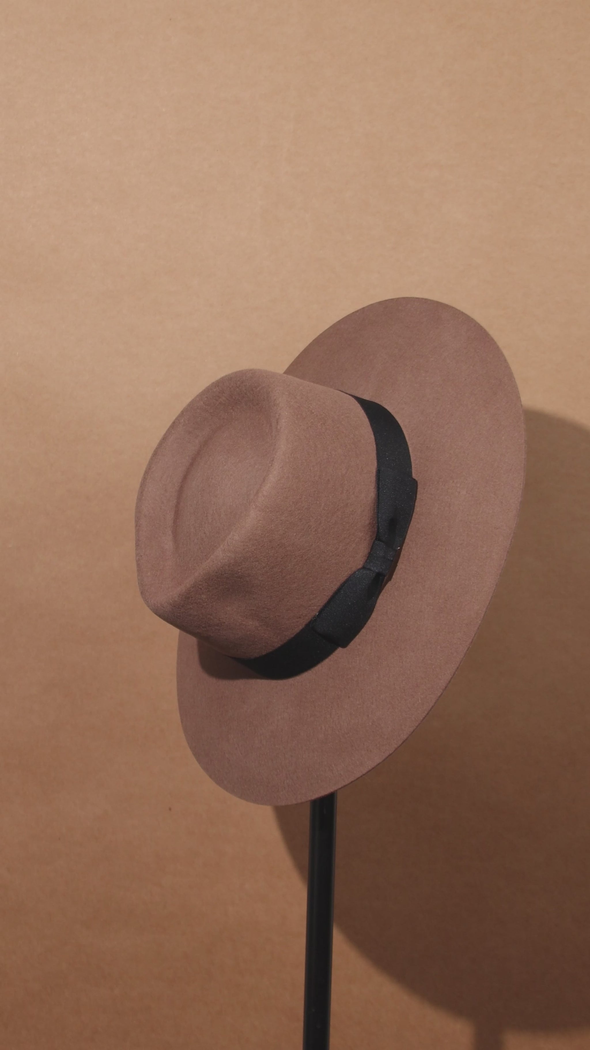 Luna classic wool wide brim fedora for women - Brown