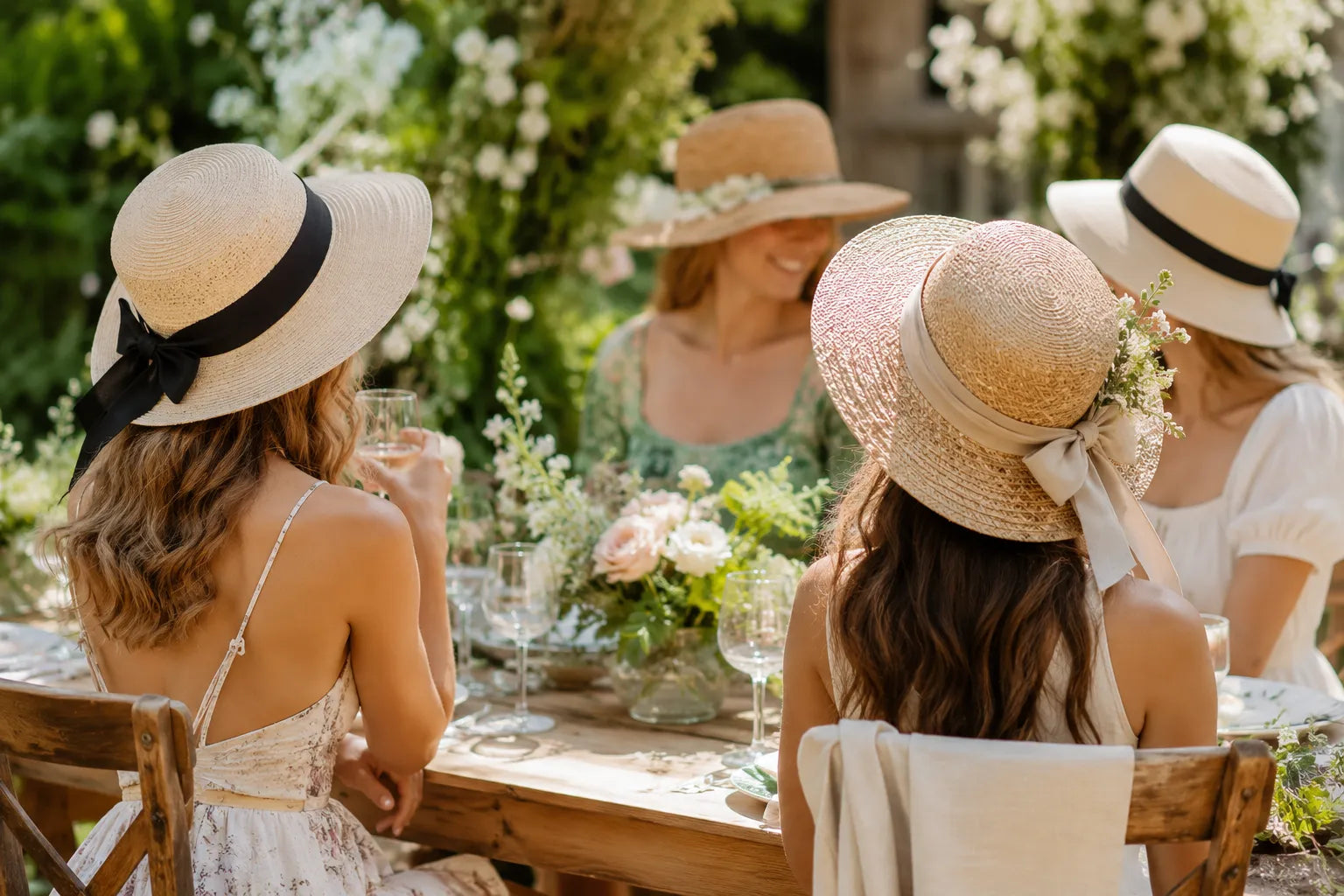 Straw Garden Party Hats for Summer